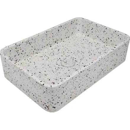Aquavive Waskom Ghirla - Beton - Vierkant - Cyan Terrazzo - 40x58,5x21,5cm