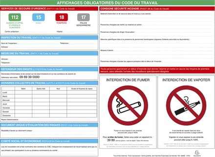 Exacompta Verplichte affichelijst met het werkreglement. - Wit - 6680E