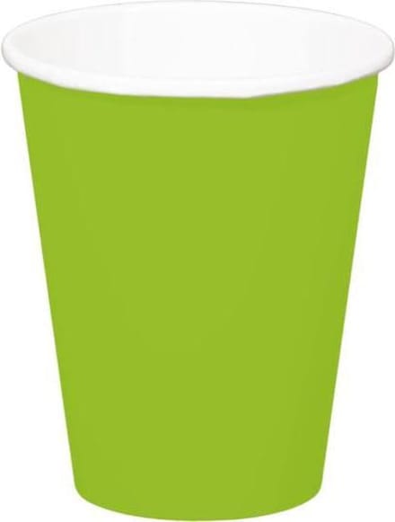 Lime Groene Bekers 350 ml - 8 stuks