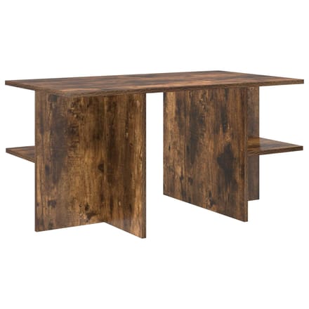 vidaXL - Salontafel - Gerookte - Eik - 87 - x - 50 - x - 45 - cm - Geconstrueerd - hout