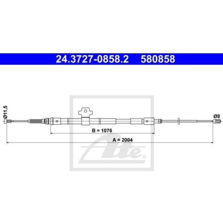 Kabel, parkeerrem ATE 24.3727-0858.2