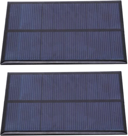 Mini Zonnepaneel - Energie Module - Verlichting Opladen - Hoge Conversie - 2 Stuks - Zwart