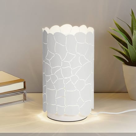 Lindby - Tafellamp - 1licht - Metaal - H: 26.5 cm - E27 - wit