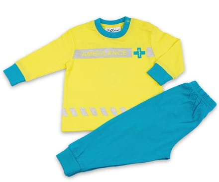Fun2Wear - Pyjama Ambulance Geel - Geel - Maat 68 -