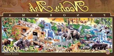 Legpuzzel Ark - Dierenpuzzel - Ontspanning thuis - Panoramisch formaat - 99x33 cm - Meerkleurig