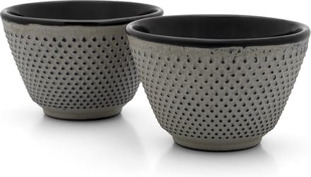 Bredemeijer - Kopjes Jang gietijzer beton grijs - theemok set van 2