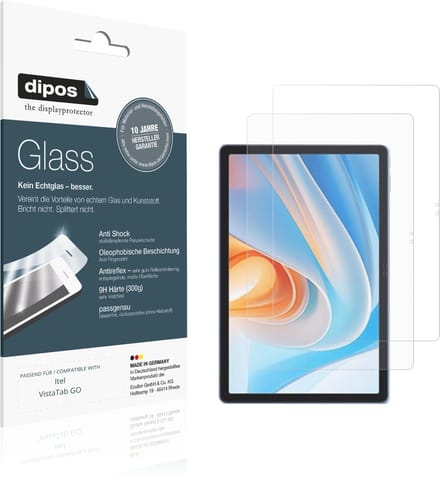 dipos – 2x Matte Pantserfolie geschikt voor Itel VistaTab GO | 9H Screenprotector