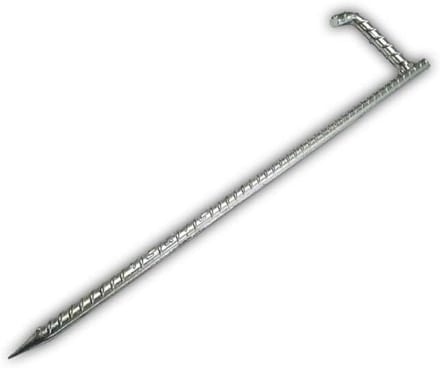 Grondanker Staal - Haringen Bouwhek - Constructie Beveiligen - Verzinkt Staal - 430mm - Zilver