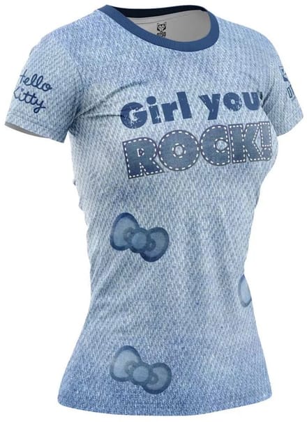 Otso Hello Kitty Denim T-shirt Met Korte Mouwen Blauw M Vrouw