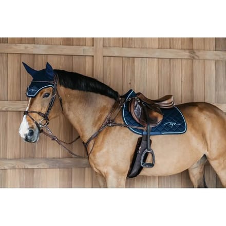 5-punts jachthalsband met elastiek voor paard Dy'on