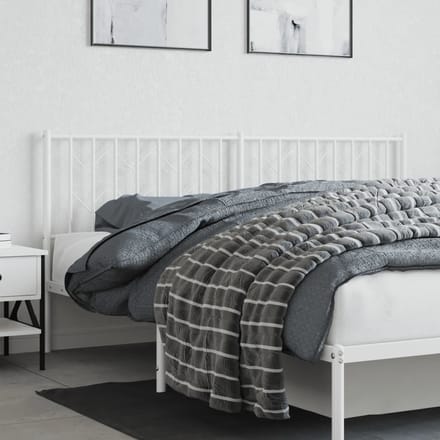vidaXL - Vervangend - hoofdbord - 180 - cm - metaal - wit