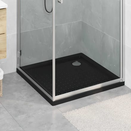 vidaXL - Douche - Basis - Tray - met - Stippen - 80 - x - 80 - x - 4 - cm - ABS - Zwart
