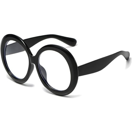 Vintage Grote Ronde Zonnebril Dames Bruin Verloop Oversized Luxe Designer Spiegel Heldere Glazen Mode Vrouwelijk black