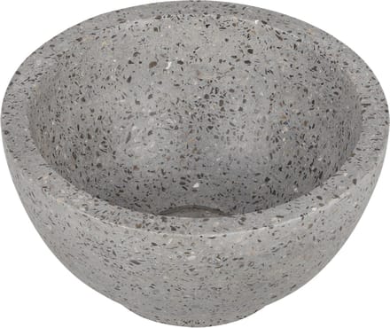 Differnz River waskom - 23x23x12cm - terrazzo grijs/grof