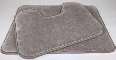 Set - PRIMA - Bello - Badmat - 50x70cm - en - wc mat - 45x60cm - licht grijs