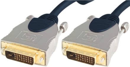 shiverpeaks sp-PROFESSIONAL DVI kabel 2 m DVI-D Blauw, Chroom