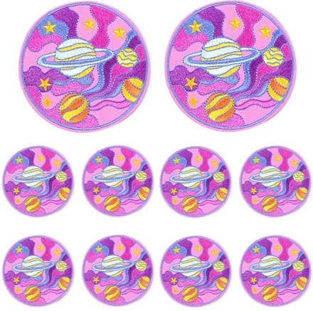 Planeet - Ufo - Universum strijkapplicatie strijk embleem - patch - patches - stof & strijk applicatie