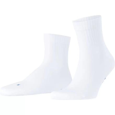 FALKE Run Rib crew eenkleurig katoen functioneel materiaal sokken unisex wit - maat 35-36