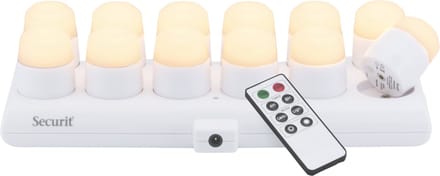 Securit® set oplaadbare theelichtjes Amsterdam in warm wit