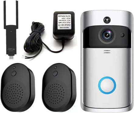 Videodeurbel - Slimme Intercom - Huisbeveiliging - Tweeweg Audio - AC 8V-24V - Zwart
