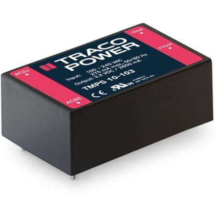 TracoPower TMPS 10-124 Schakelnetvoedingsmodule 24 V/DC 0.41 A 10 W