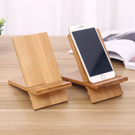 Universele telefoonhouder - Tablethouder - bamboe hout telefoon houder - tablet - IPad houder - standaard voor gsm