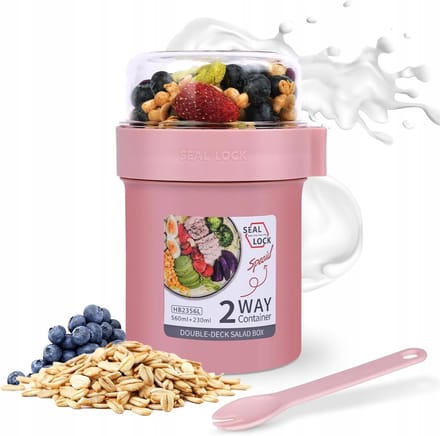 Multifunctionele Ontbijtbeker voor Yoghurt & Muesli - 560 ml