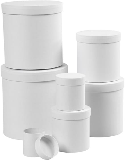 Creativ Company Ronde dozen Set 7 Stuks h: 7.5-22.7 cm d:7-22 cm