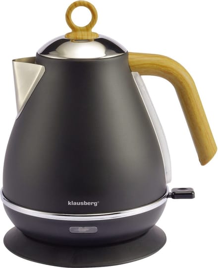Klausberg 7706 - Retro Waterkoker - 1,7L - RVS - Zwart