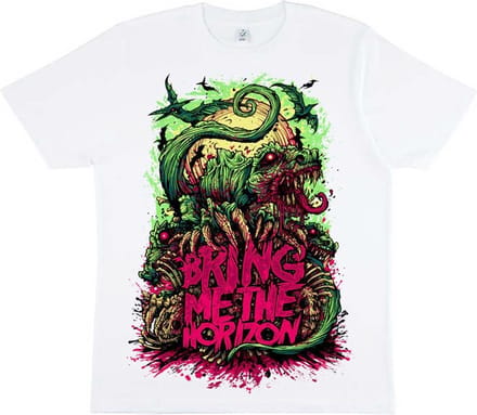 Bring Me The Horizon - Dinosaur Heren T-shirt - S - Wit