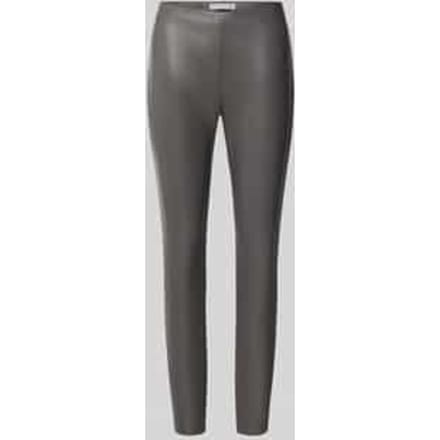 Skinny fit kunstleren broek met elastische band model 'RESA'