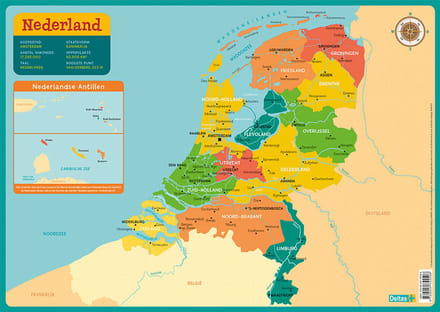 Deltas Educational coaster - Map of the Netherlands (NL)