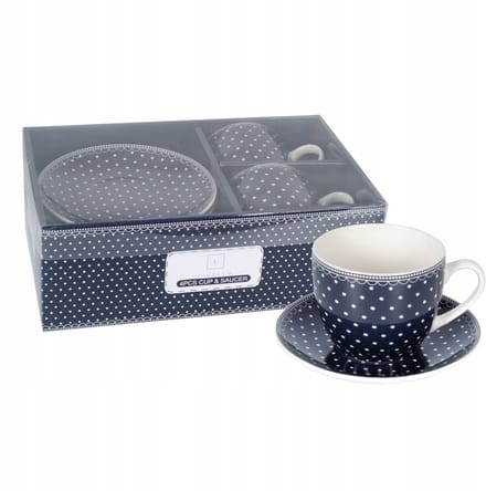 Porseleinen Kop en Schotel Set - 2 stuks, 250 ml