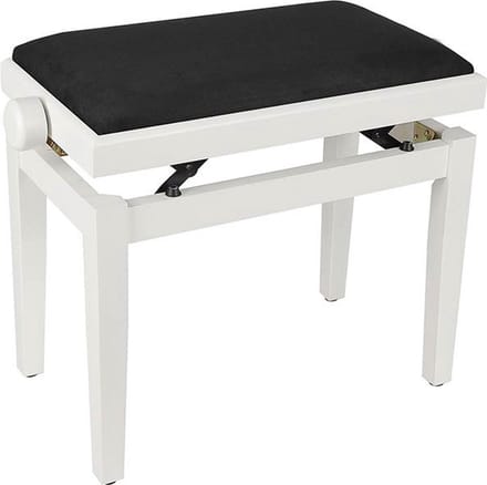 Pianobank Boston PB1/3520 met verstelbare zitting Wit