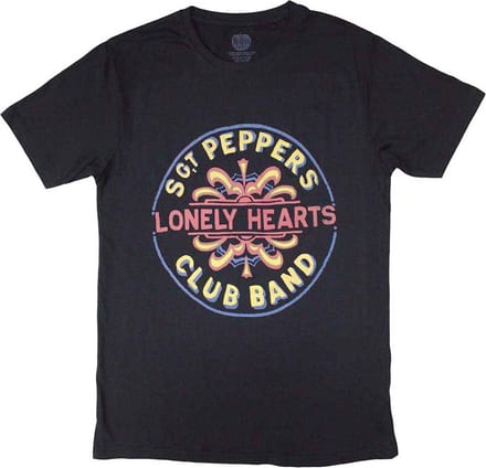 The Beatles - Painted Pepper Heren T-shirt - S - Zwart