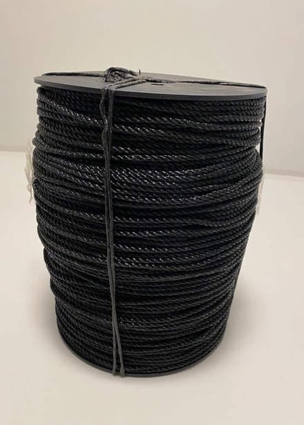 Opspantouw PE 4 mm - 500 meter - zwart
