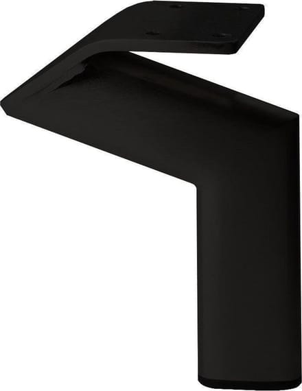 FLE - Stalen meubelpoot zwart design 11,5 bij 2 cm en hoogte 14 cm