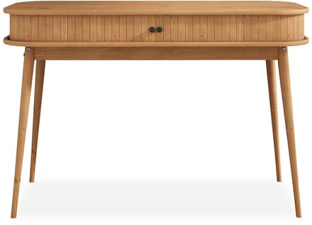 JARI-bureau met lamellenlook van massief hout – eikenkleuren