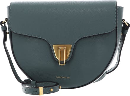 COCCINELLE Leren Schoudertas Avondtas Beat Soft Crossover Bag Kale Green Groen