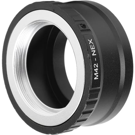 M42 naar voor NEX Lensadapter Aluminium Handmatige Focus Lens Converter Ring Compatibel met M42 Schroefdraad Lens naar E-vatting black