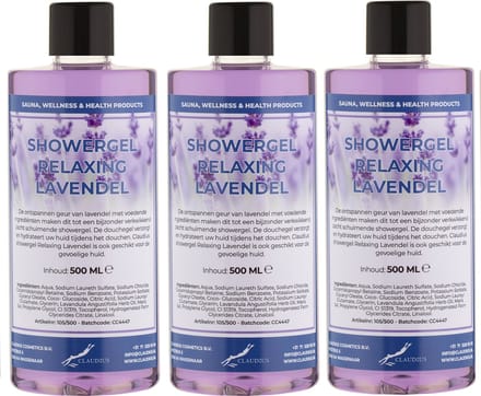 Douchegel Relaxing Lavendel 500 ml - set van 3 stuks - Showergel