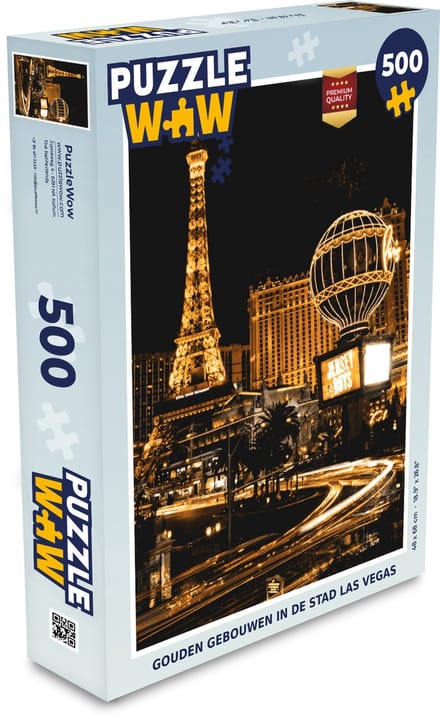 Puzzel Goud - Eiffeltoren - Las Vegas - Legpuzzel - Puzzel 500 stukjes