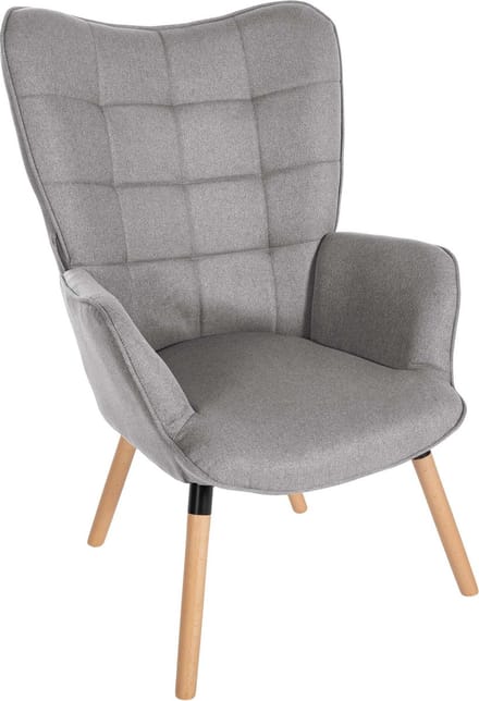 CLP Garding Fauteuil - Met armleuning - Volwassen - Stof - grijs