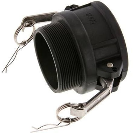 Camlock DN 75 (3'') Koppeling PolypropyleenR 3'' met buitendraad Type B MIL-C-27487