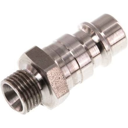 RVS 306L DN 7.2 (Euro) Luchtkoppeling Insteeknippel G 1/8 inch Buitendraad - CLP7-M-SSL-P-018