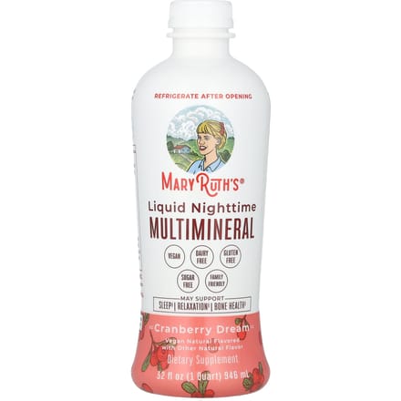 MaryRuth's, Vloeibaar Nachtelijk Multimineraal, Cranberry Droom, 32 fl oz (946 ml)