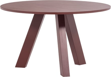 WOOOD Rhonda Eettafel Ø120 CM - Eiken - Bordeauxrood - 75x129x129