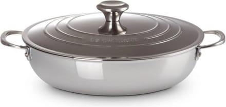 Le Creuset Provençaalse Hapjespan 30 cm - Inductie - RVS - Met deksel - 4,3 L