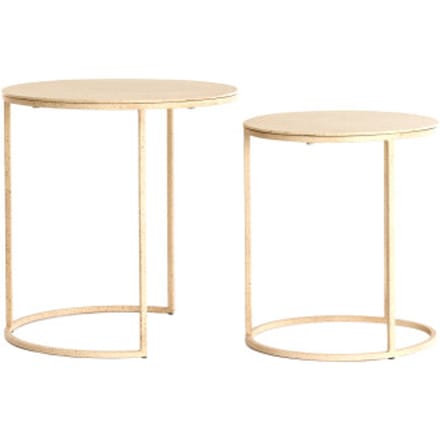 Light & Living - Bijzettafel SADAR - Ø52x46cm - Bruin - Set van 2
