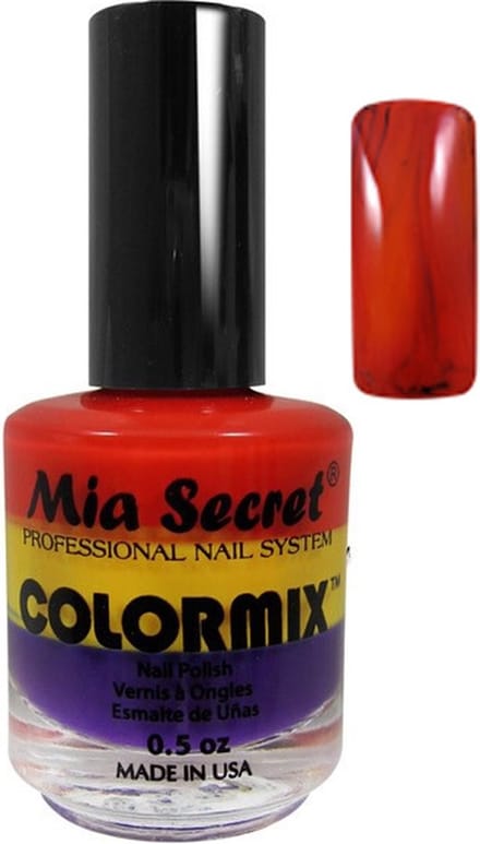 Kleurenmix Nagellak Rood Geel Paars